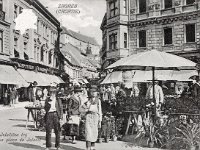 Trg bana Jelačića oko 1910. godine, cvjećari
